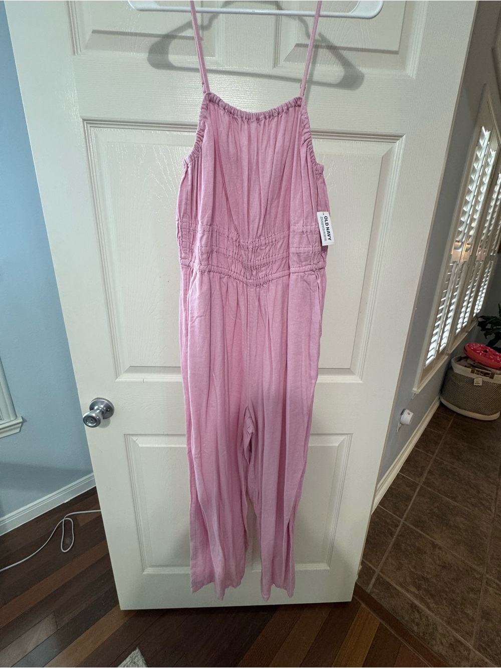 NWT Old Navy Pink Spaghetti-Strap Wide-Leg Jumpsuit
